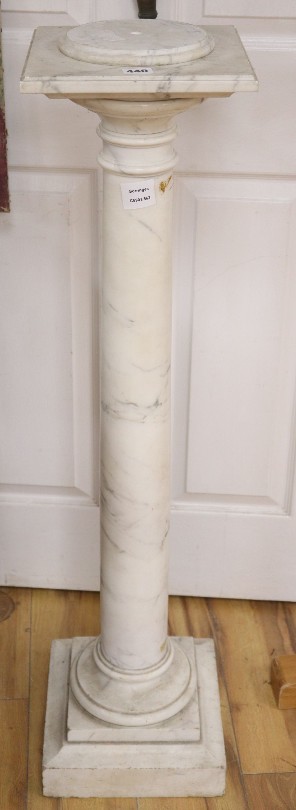 A marble pedestal column